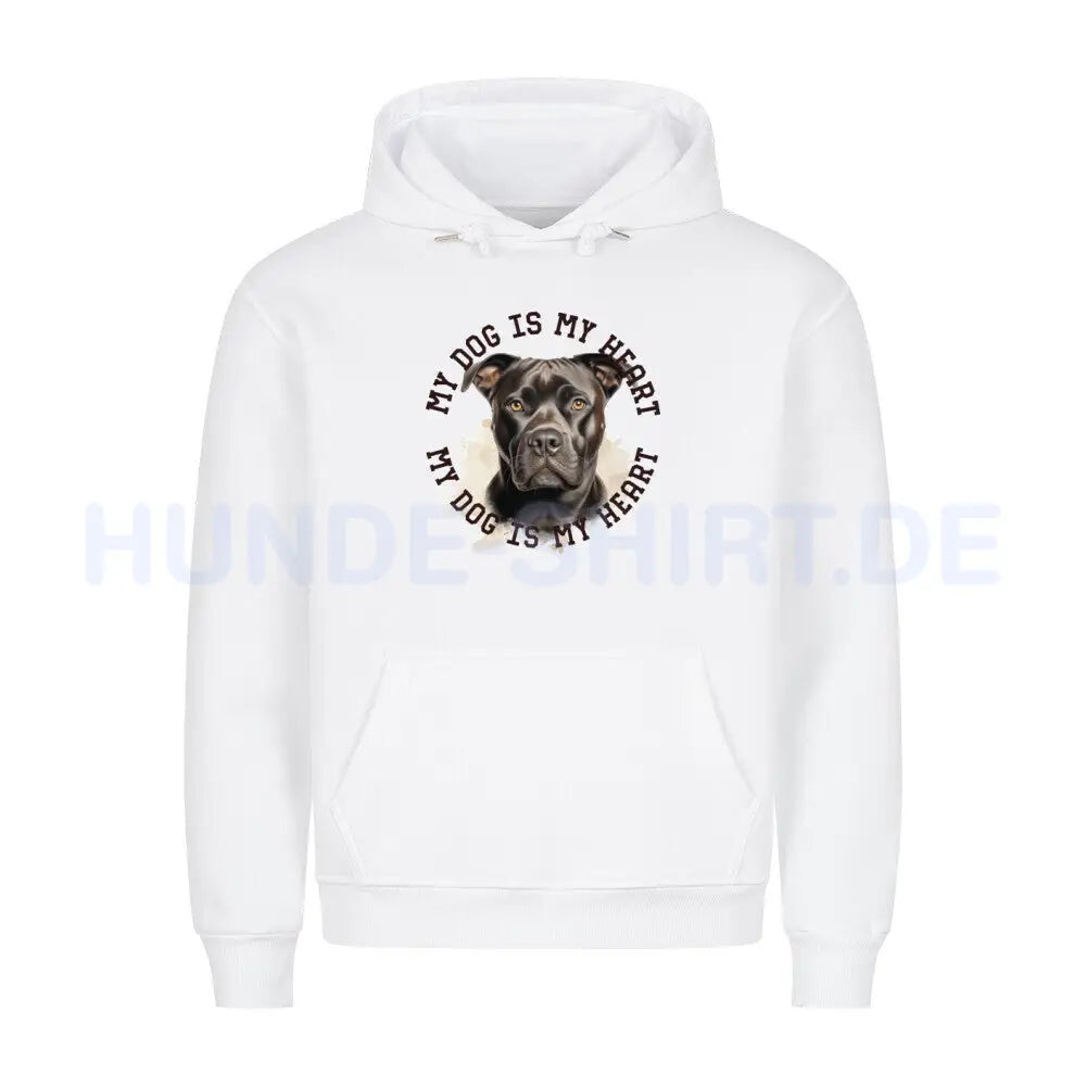 Premium Hoodie "Staffordshire Terrier" Weiß – hunde-shirt.de