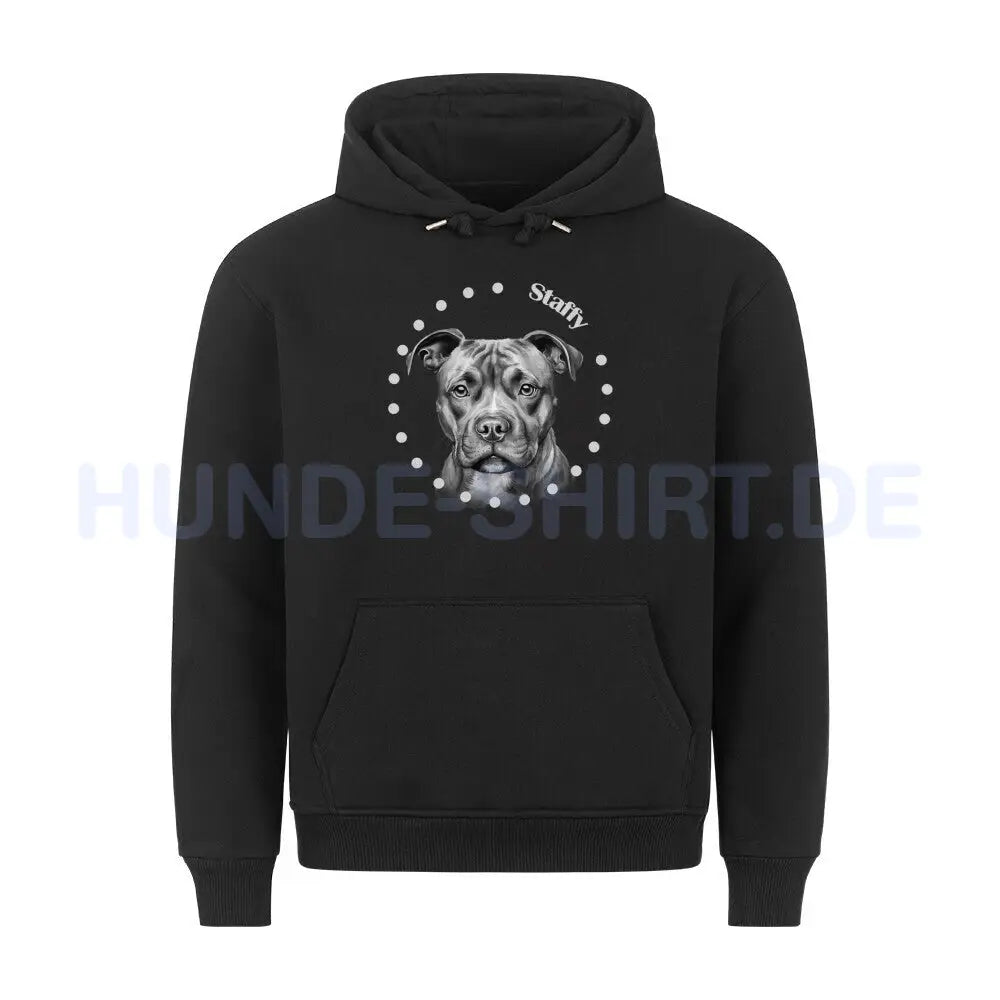 Premium Hoodie "Staffy R" Schwarz – hunde-shirt.de