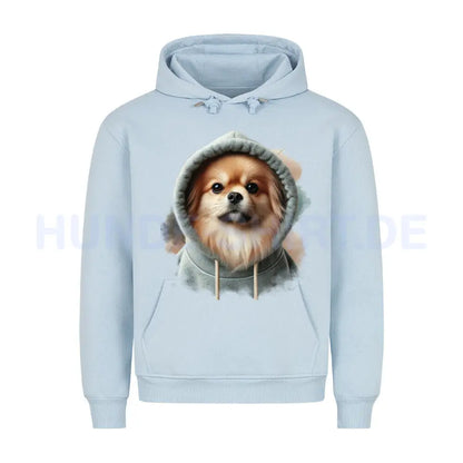 Premium Hoodie "Tibet Spaniel Hooded" Babyblau – hunde-shirt.de