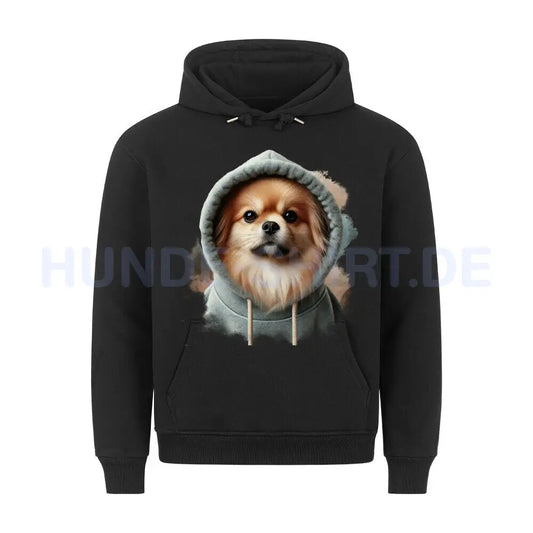 Premium Hoodie "Tibet Spaniel Hooded" Schwarz – hunde-shirt.de