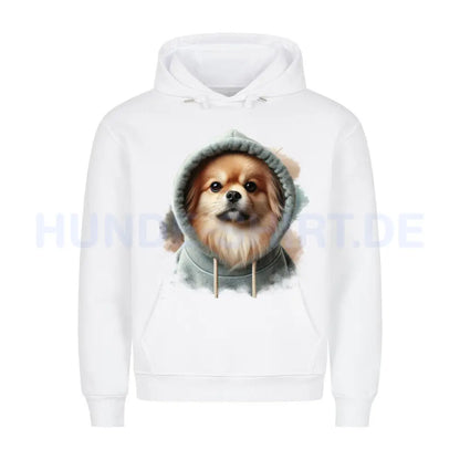 Premium Hoodie "Tibet Spaniel Hooded" Weiß – hunde-shirt.de