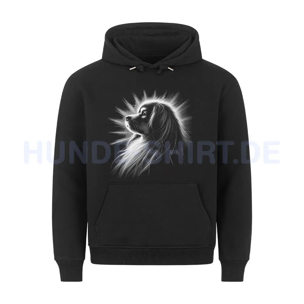 Premium Hoodie "Tibet Spaniel - Shine" Schwarz – hunde-shirt.de