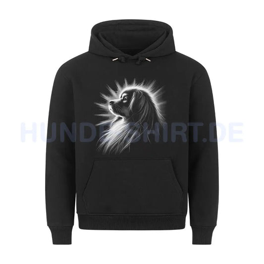 Premium Hoodie "Tibet Spaniel - Shine" Schwarz – hunde-shirt.de