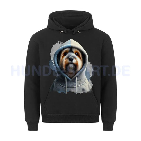 Premium Hoodie "Tibet Terrier Hooded" Schwarz – hunde-shirt.de