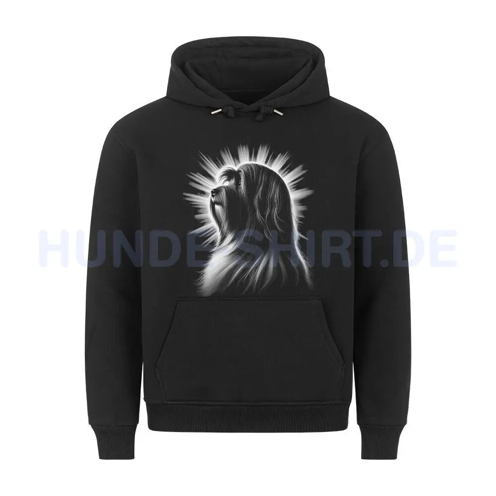 Premium Hoodie "Tibet Terrier - Shine" Schwarz – hunde-shirt.de