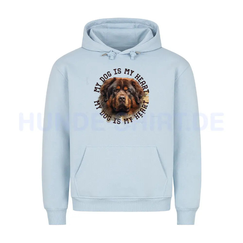 Premium Hoodie "Tibetmastiff HEART" Babyblau – hunde-shirt.de