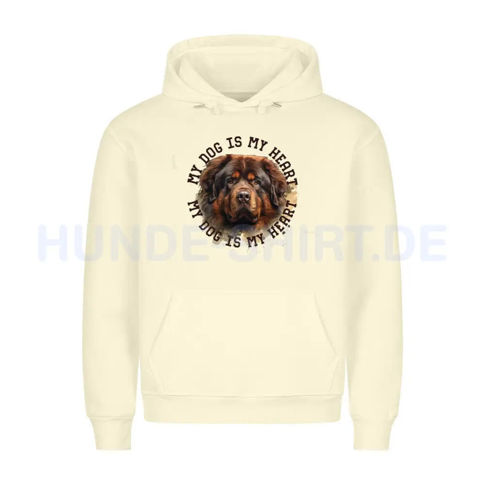 Premium Hoodie "Tibetmastiff HEART" Beige – hunde-shirt.de