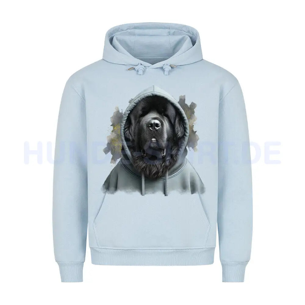 Premium Hoodie "Tibetmastiff schwarz Hooded" Babyblau – hunde-shirt.de