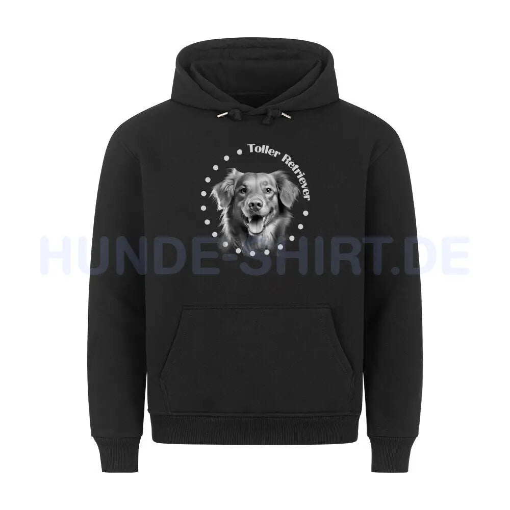 Premium Hoodie "Toller Retriever Rounded" Schwarz – hunde-shirt.de