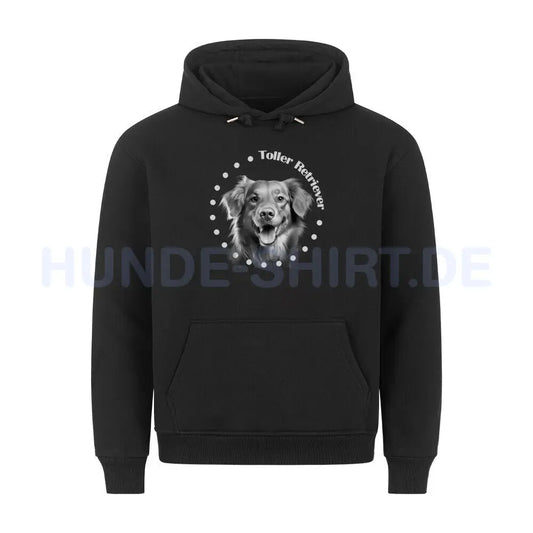 Premium Hoodie "Toller Retriever Rounded" Schwarz – hunde-shirt.de