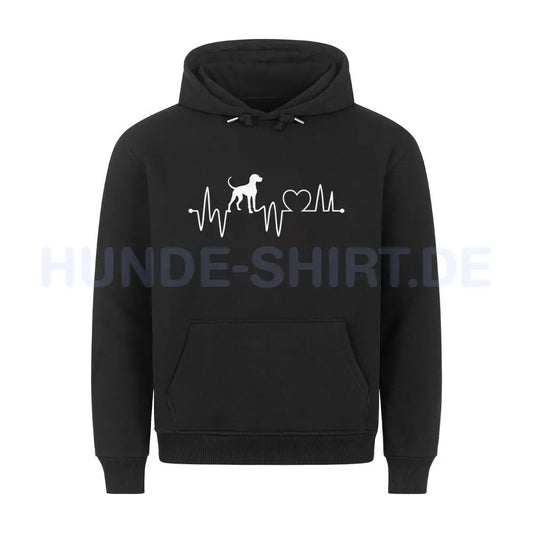 Premium Hoodie "Vizsla - Heartbeat" Schwarz – hunde-shirt.de