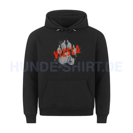 Premium Hoodie "Vizsla - PAW" Schwarz – hunde-shirt.de