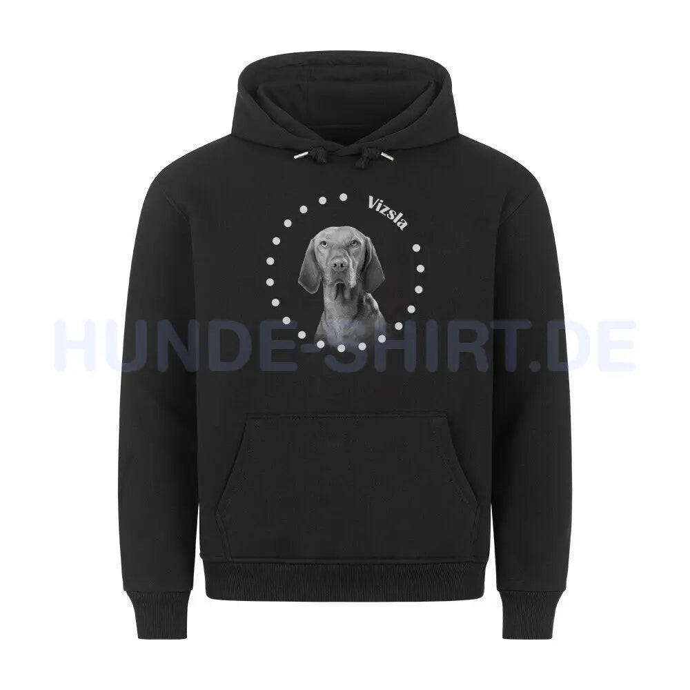 Premium Hoodie "Vizsla R" Schwarz – hunde-shirt.de