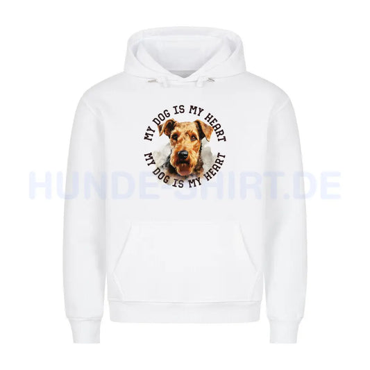 Premium Hoodie "Welsh Terrier HEART" Weiß – hunde-shirt.de