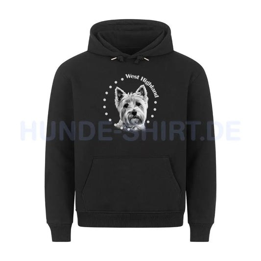 Premium Hoodie "West Highland R" Schwarz – hunde-shirt.de