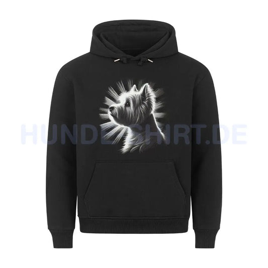 Premium Hoodie "Westie - Shine" Schwarz – hunde-shirt.de