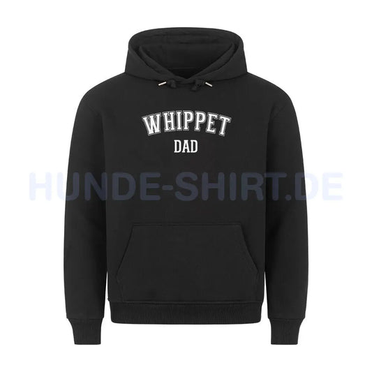 Premium Hoodie "Whippet - DAD" Schwarz – hunde-shirt.de