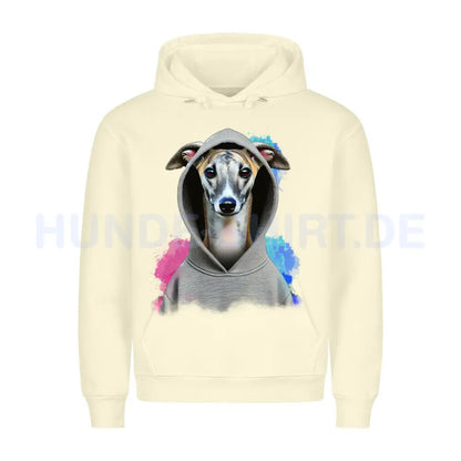 Premium Hoodie "Whippet Hooded" Beige – hunde-shirt.de