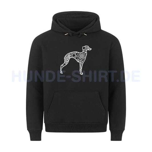 Premium Hoodie "Whippet pur" Schwarz – hunde-shirt.de