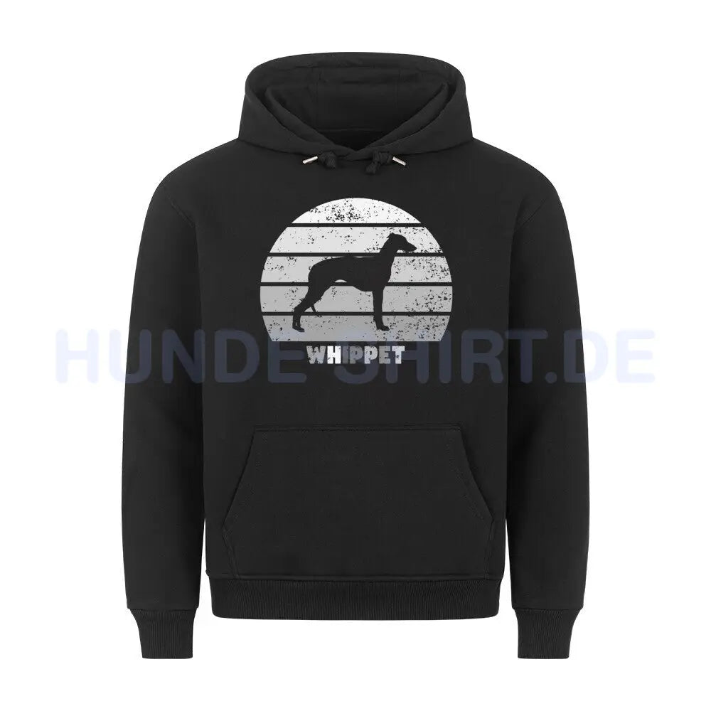 Premium Hoodie "Whippet" Schwarz – hunde-shirt.de