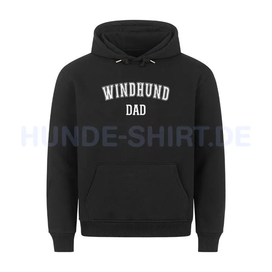 Premium Hoodie "Windhund - DAD" Schwarz – hunde-shirt.de