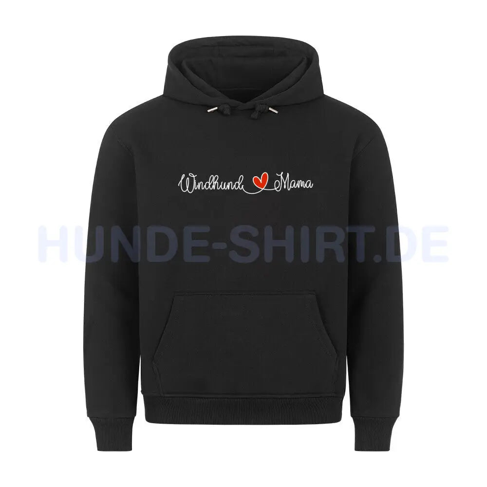 Premium Hoodie "Windhund - Mama" Schwarz – hunde-shirt.de