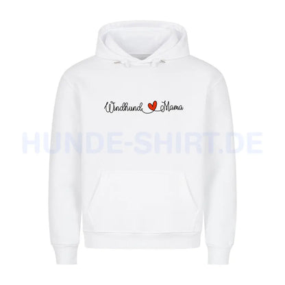 Premium Hoodie "Windhund - Mama" Weiß – hunde-shirt.de