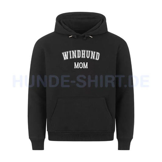 Premium Hoodie "Windhund - MOM" Schwarz – hunde-shirt.de