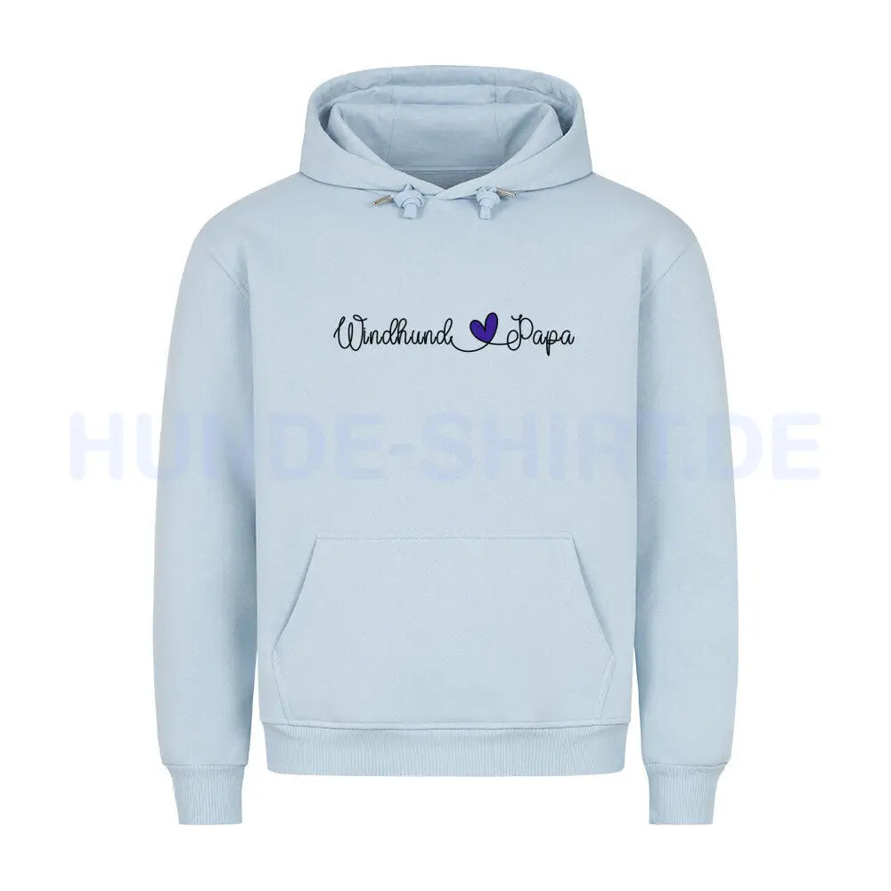 Premium Hoodie "Windhund - Papa" Babyblau – hunde-shirt.de