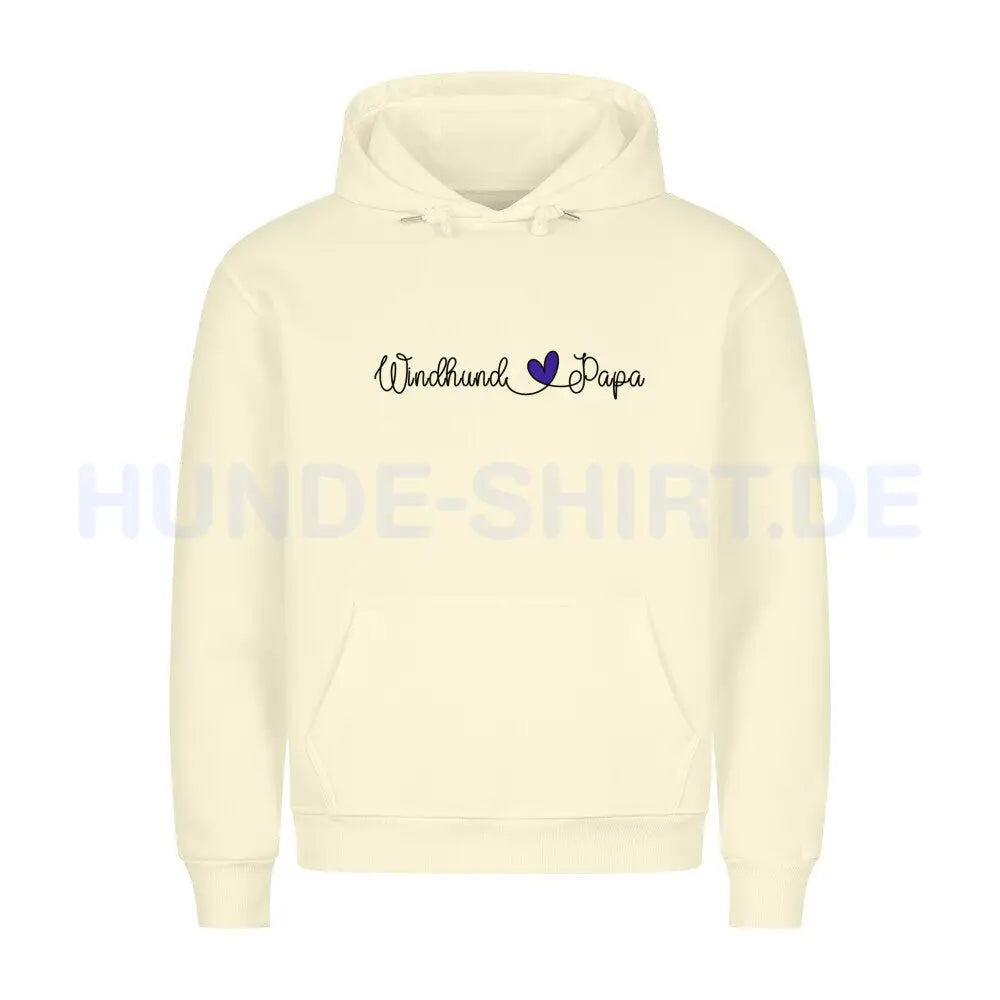 Premium Hoodie "Windhund - Papa" Beige – hunde-shirt.de