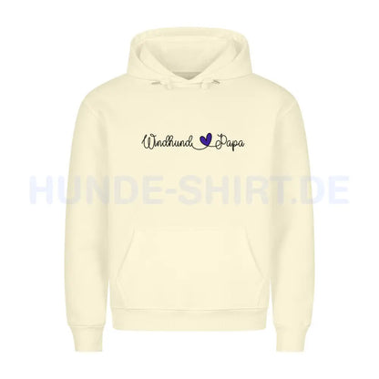 Premium Hoodie "Windhund - Papa" Beige – hunde-shirt.de