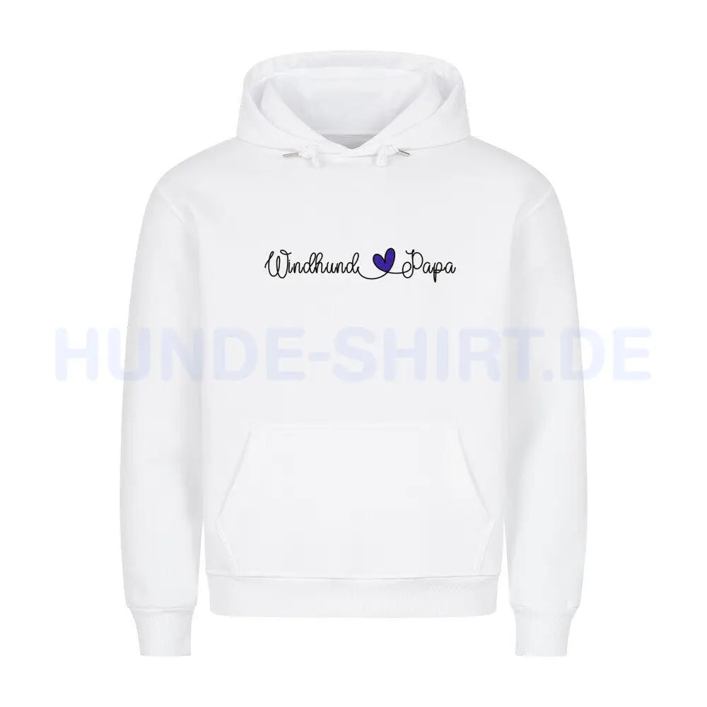 Premium Hoodie "Windhund - Papa" Weiß – hunde-shirt.de