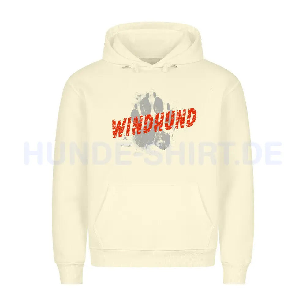 Premium Hoodie "Windhund - PAW" Beige – hunde-shirt.de