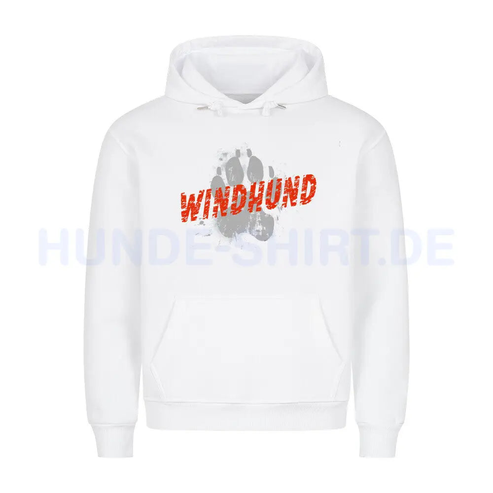 Premium Hoodie "Windhund - PAW" Weiß – hunde-shirt.de