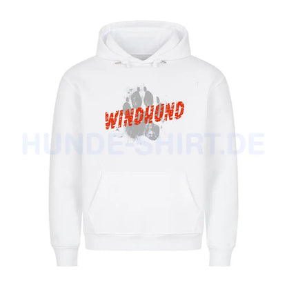 Premium Hoodie "Windhund - PAW" Weiß – hunde-shirt.de