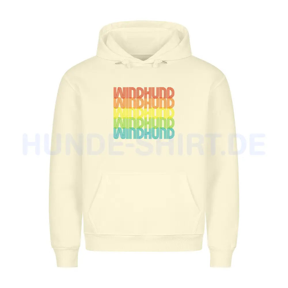 Premium Hoodie "Windhund - RETRO" Beige – hunde-shirt.de