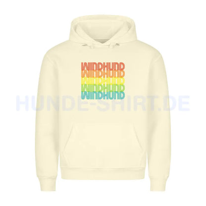 Premium Hoodie "Windhund - RETRO" Beige – hunde-shirt.de