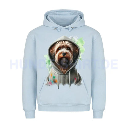 Premium Hoodie "Wirehaired Korthals Hooded" Babyblau – hunde-shirt.de