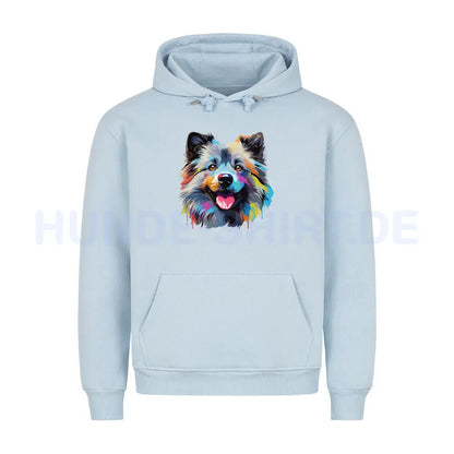 Premium Hoodie "Wolfsspitz - ART" Babyblau – hunde-shirt.de