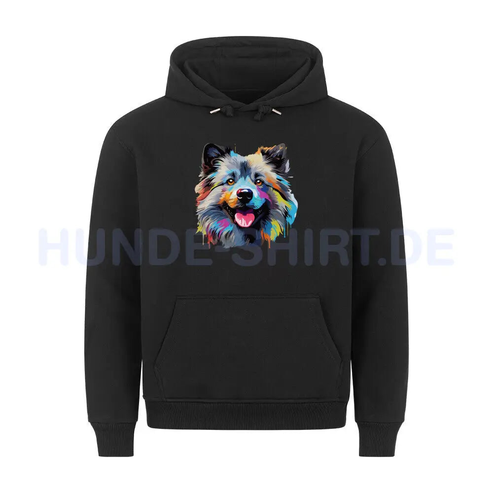 Premium Hoodie "Wolfsspitz - ART" Schwarz – hunde-shirt.de