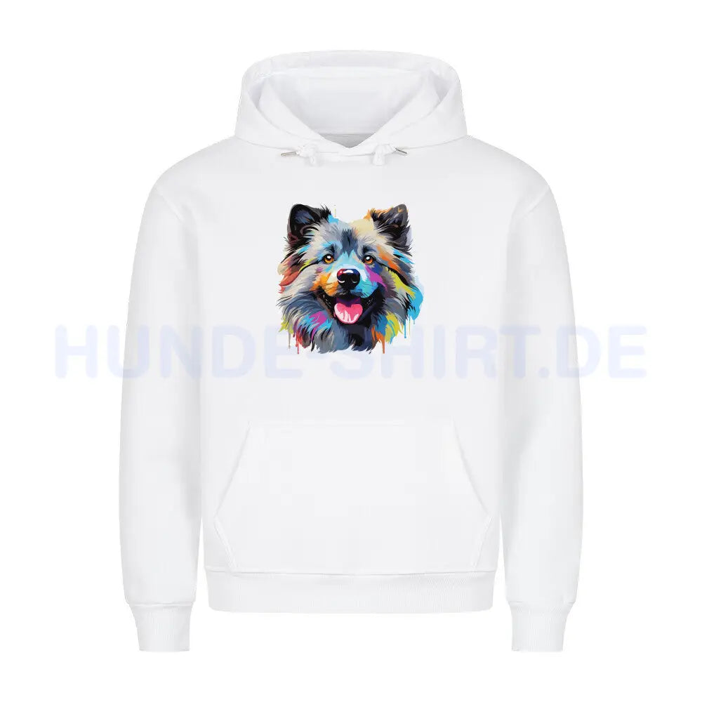 Premium Hoodie "Wolfsspitz - ART" Weiß – hunde-shirt.de