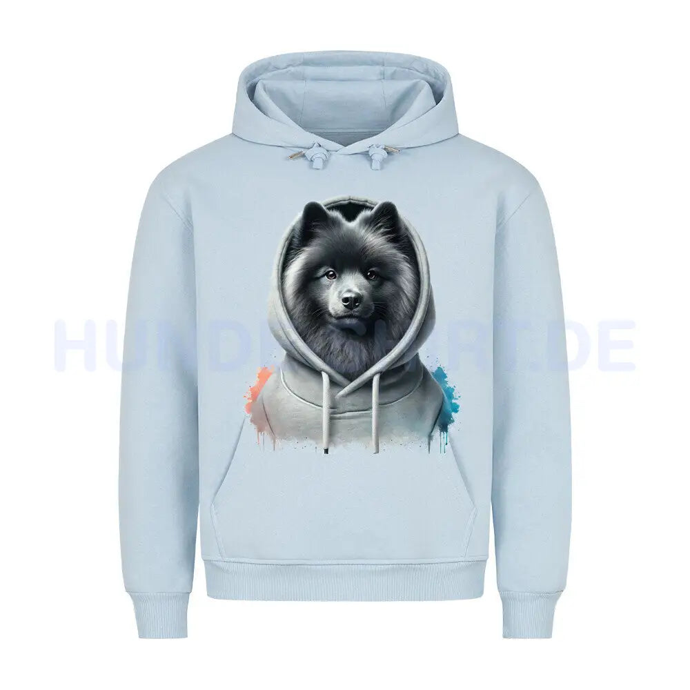 Premium Hoodie "Wolfsspitz Hooded" Babyblau – hunde-shirt.de