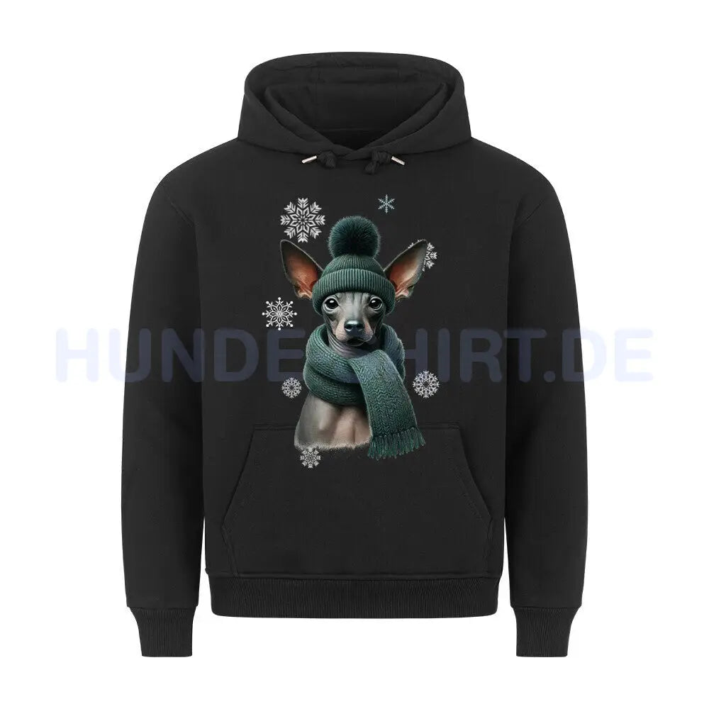 Premium Hoodie "Xolo Winter" Schwarz – hunde-shirt.de