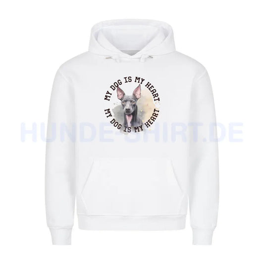 Premium Hoodie "Xoloitzcuintle HEART" Weiß – hunde-shirt.de