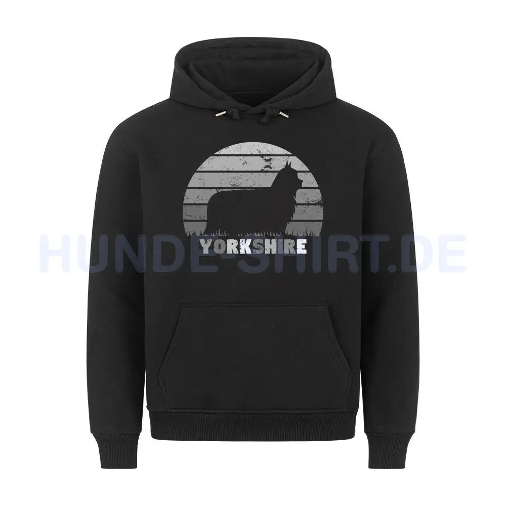 Premium Hoodie "Yorkshire Terrier lang" Schwarz – hunde-shirt.de