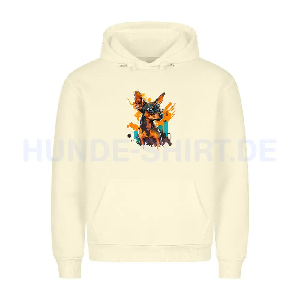 Premium Hoodie "Zwergpinscher - Art" Beige – hunde-shirt.de