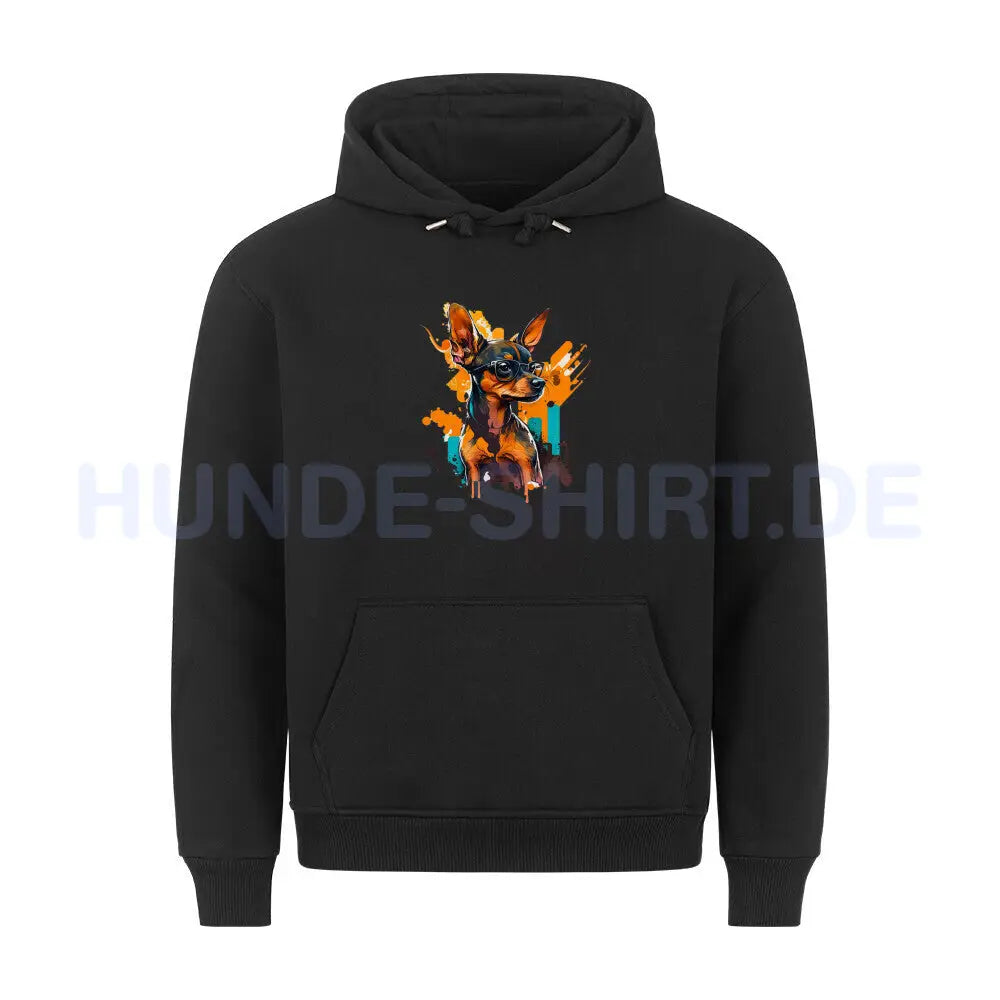 Premium Hoodie "Zwergpinscher - Art" Schwarz – hunde-shirt.de