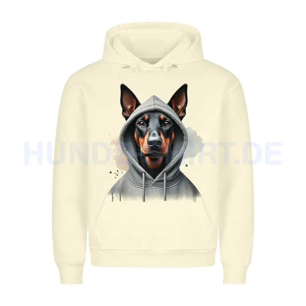 Premium Hoodie "Zwergpinscher Hooded" Beige – hunde-shirt.de