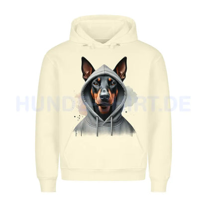 Premium Hoodie "Zwergpinscher Hooded" Beige – hunde-shirt.de