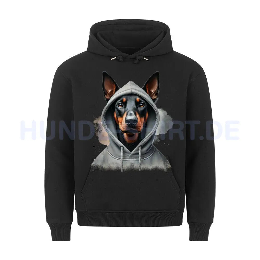 Premium Hoodie "Zwergpinscher Hooded" Schwarz – hunde-shirt.de